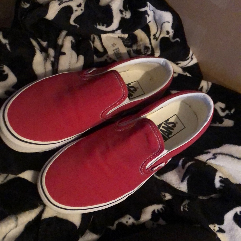 Red Slip on Vans